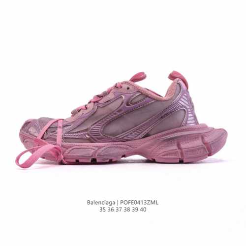 公司级 巴黎世家 Balenciaga 3Xl Sneakers 巴黎世家 十代网布系带低帮走秀复古老爹运动鞋 透气网纱 网面 材料和聚氨酯 磨损效果 鞋头边缘