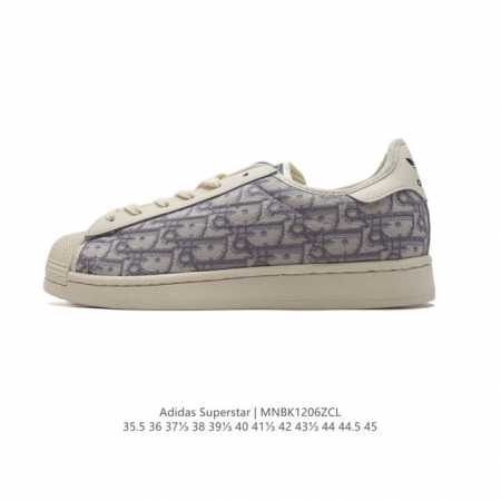 阿迪达斯 迪奥联名dior X Adidas三叶草 Originals Superstar 贝壳头经典百搭休闲运动板鞋男女鞋真标带半码#原楦型开发纸版#改良全包 - 点击图像关闭
