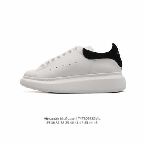 公司级 Alexandermcqueen 亚历山大 麦昆mcq 运动小白鞋厚底增高闪尾光滑牛皮平底鞋休闲鞋 时尚男女板鞋潮运动鞋 ，火爆到大街小巷无人不知，无人