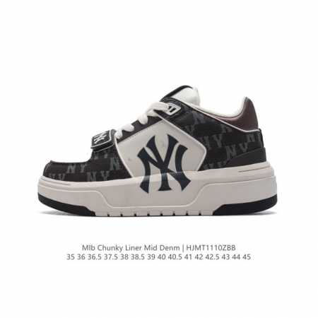 公司级 MLB Chunky Liner Basic 人气单品学长鞋系列轻量增高厚底百搭休闲运动板鞋 男女轻便胶鞋 高级街头休閒品牌鞋。MLB CHUNKY L - 点击图像关闭