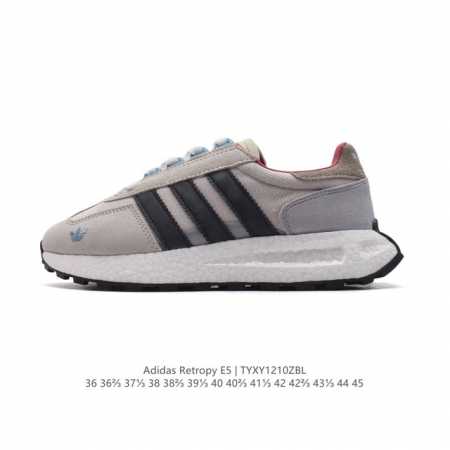 公司级 阿迪达斯 新款 三叶草 厚底 Adidas Retropy E5 新款 爆米花 低帮经典运动鞋潮厚底增高男女士慢跑鞋。以70年代经典跑步鞋为灵感，新鲜演 - 点击图像关闭