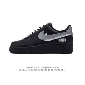 耐克 Nike Air Force 1 '07 Low 空军一号 含气垫 小白鞋 低帮百搭厚底增高休闲运动板鞋。柔软、弹性十足的缓震性能和出色的中底设计，横跨复