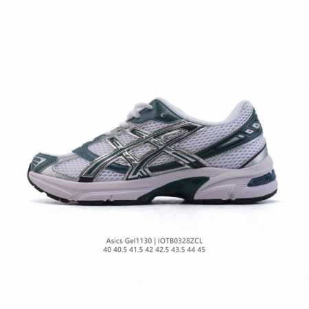 170 asics 亚瑟士 新款情侣健步减震复古老爹鞋Gel-1130 男款运动鞋 时尚透气运动潮流耐磨休闲鞋 。选用网眼与皮革相接，复古而富有层次感。网布搭配 - 点击图像关闭
