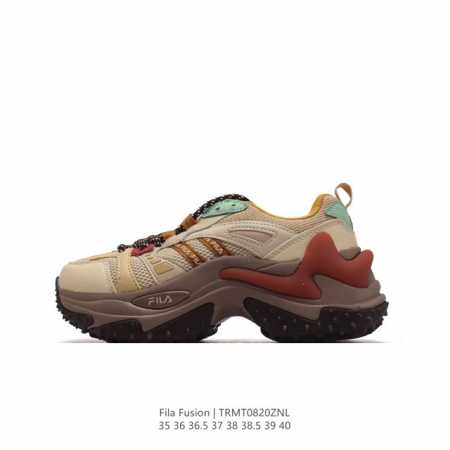 fila Fusion 意大利百年经典运动品牌，网红单品 小红书推荐爆款 Fila斐乐火星鞋新款复p古百搭运动鞋斐乐潮牌文化篮球鞋 街头风运动鞋老爹鞋厚底跑步鞋 - 点击图像关闭