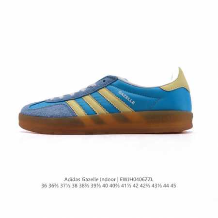 公司级 阿迪达斯 Adidas Originals Gazelle Indoor复古三叶草防滑透明橡胶板鞋经典运动鞋。这款经典鞋,忠于原版设计,缀撞色三条纹和鞋 - 点击图像关闭