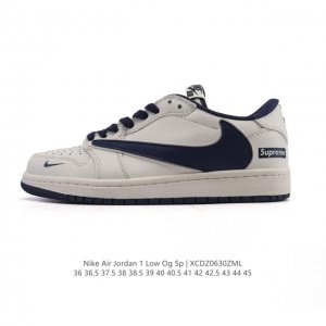 公司级 真标 耐克 Nike Air Jordan 1 Low Og Sp Military Blue Aj1乔1倒勾 2025年新款 蛇年新款 低帮篮球鞋 A