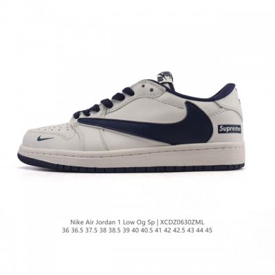 公司级 真标 耐克 Nike Air Jordan 1 Low Og Sp Military Blue Aj1乔1倒勾 2025年新款 蛇年新款 低帮篮球鞋 A