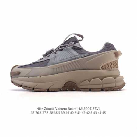 公司级 耐克Nike Zoom Vomero Roam马拉松复古跑五代休闲运动慢跑鞋 厚底增高老爹鞋。采用环保纤维革饰片组合网眼布鞋面材质 升级正确后跟Tpu加 - 点击图像关闭
