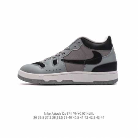 耐克 Nike Attack Qs Sp 中帮复古百搭休闲运动网球板鞋 倒钩 耐磨透气篮球鞋 男女子運動鞋強勢來襲！ 采用软质纳帕纹牛剖革组合网布鞋面材质，外置 - 点击图像关闭