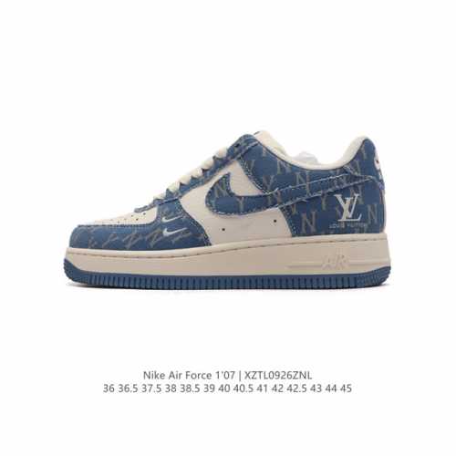 公司级 新款 Af1耐克 Nike Air Force 1 ‘07 Low 空军一号 路易威登联名 气垫厚底增高百搭运动板鞋 原楦头原纸板 小白鞋 打造纯正空军