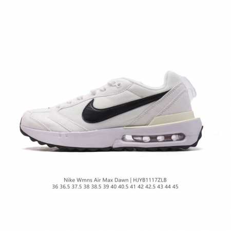 耐克 Nike Air Max Dawn 黎明系列 低帮气垫百搭休闲运动慢跑鞋，从配色上彰显出浓厚的复古气质。最大的亮点当属鞋型设计上加入结构元素，汲取1984 - 点击图像关闭