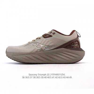 saucony 索康尼 Triumph系列 胜利 22代 中性跑鞋 强缓震跑步鞋轻便男女同款跑鞋夏季透气运动鞋子，是来自美国的专业跑鞋品牌，成立于1898年。S