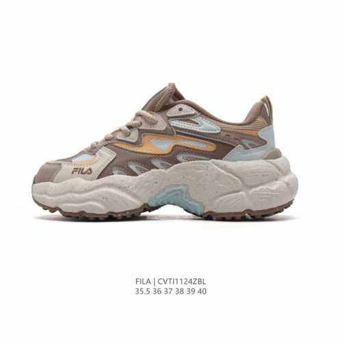 斐乐 女款老爹鞋 Fila Fusion 厚底增高百搭运动板鞋 意大利百年经典运动品牌，网红单品 小红书推荐爆款 Fila斐乐新款小白鞋斐乐潮牌文化街头风运动鞋