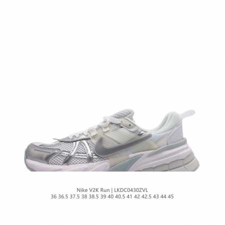 Nike 耐克 V2K Run 减震防滑 复古低帮跑步鞋 超火复古跑鞋，采用太空革组合呼吸网眼布鞋面材质，搭载正确4层组合底模，嵌入tpu加固稳定模块,双层md - 点击图像关闭