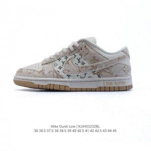 200 【高品质版本】耐克 Nike Dunk Low Retro 运动鞋复古板鞋 路易威登联名，作为 80 年代经典篮球鞋款，起初专为硬木球场打造，后来成为席
