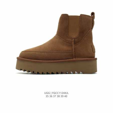 公司级 Ugg雪地靴 高帮筒靴 时尚舒适女鞋厚底增高长筒靴 俏皮可爱的百变造型， 美国轻奢品牌ugg 平底系列冬季 雪地休闲保暖毛毛雪地靴。官方同步包装 检验标 - 点击图像关闭