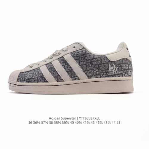 公司级 阿迪达斯 Adidas Superstar 2025年新款鞋子 蛇年新款 Gucci联名 经典贝壳头系列 新款休闲板鞋潮流男女士运动鞋 鞋面帆布织物拼接