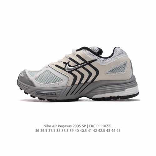 耐克nike Pegasus 2005 复古运动休闲低帮跑步鞋 厚底增高老爹鞋。Pegasus 2005 于 2005 年中期首次亮相。 从视觉上看，这款运动鞋