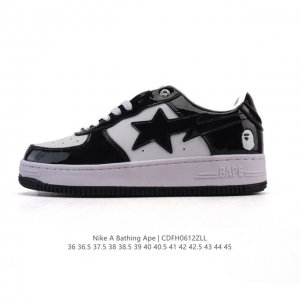 Bathing Ape 安逸猿 男女同款气垫运动鞋复古板鞋 升级原楦原纸版数据开发，采用超软皮革鞋面材质，内置全掌Air Sole气垫定制联乘，日本里原宿潮流品