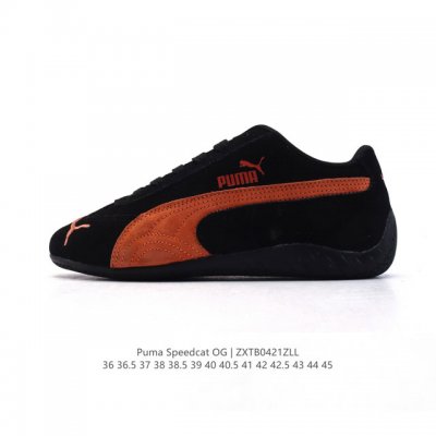 puma Speedca Og 彪马极速赛车系列低帮德训风拼接复古百搭休闲运动赛车鞋 鞋款从80、90年代赛车手所穿的防火赛车鞋为原型，鞋身线条模仿了赛车的流线