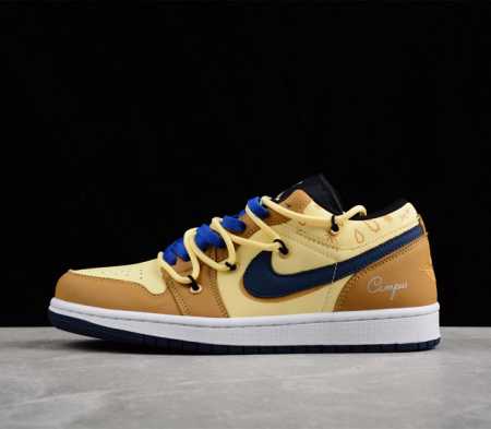 Nike Air Jordan 1 Low 麻绳绑绳 AJ1低帮 乔丹一代低帮经典复古文化休闲运动篮球鞋货号 553558-062 采用软质头层皮组合纤维牛培皮 - 点击图像关闭