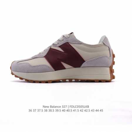 真标 Nb 新百伦 New Balance 327系列复古休闲运动慢跑鞋时尚男女运动鞋 以更纯粹的复古风格设计打造的全新造型 侧身还以解构设计，将 N 字标志以 - 点击图像关闭