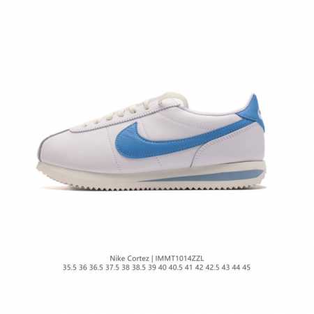 新款 耐克 Nk Classic Cortez Leather 阿甘复古初代皮革运动慢跑鞋。Nike Classic Cortez 鞋款是 Nike 元年款跑步 - 点击图像关闭