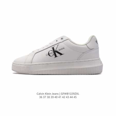新品 Calvin Klein 卡文克莱 街头 低帮 运动潮流 复古 板鞋 Calvin Klein Jeans 24秋冬男女Ck牛皮革拼接印花休闲运动阿甘鞋简 - 点击图像关闭