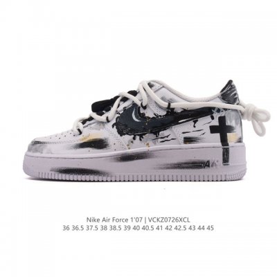 公司级 Af1耐克 Nike Air Force 1 ‘07 Low 空军一号 小白鞋 解构绑带 双鞋带 厚底增高百搭运动板鞋 原楦头原纸板 打造纯正空军版型，
