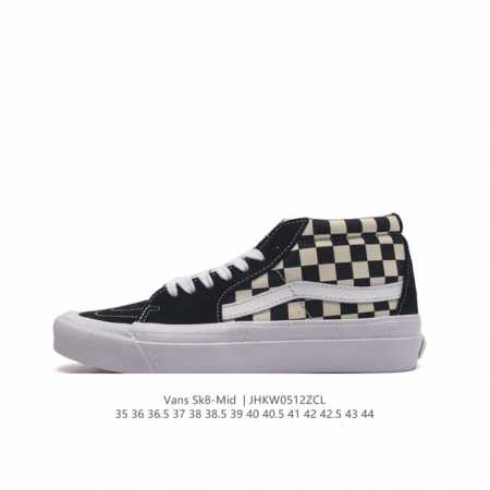 万斯vans范斯 经典系列 Sk8-Mid 中帮帆布鞋休闲运动板鞋 情侣鞋时尚复古男女鞋 类型：男女鞋 码数：35 36 36.5 37 38 38.5 39 - 点击图像关闭
