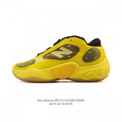 新品公司级 New Balance Bb V3｜2025篮球鞋新贵来了！Fresh Foam Bb V3 夏秋双配色首发，黑灰色复古点缀+柠檬黄未来感 性能颜值