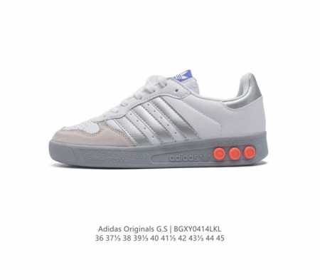阿迪达斯 Adidas Originals G.S 城市系列巴塞罗那复古低帮男女同款休闲运动板鞋正品。采用复古设计款，除了有牛皮之外还添加了翻毛皮，让鞋面整体质 - 点击图像关闭
