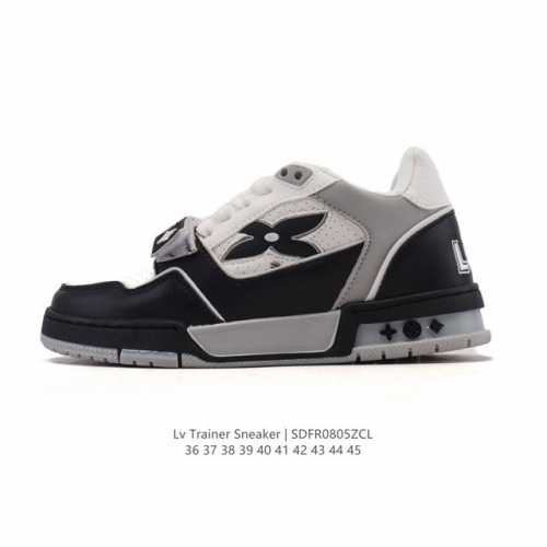 Lv Skate Sneaker 路易威登 2025年新款运动板鞋 蛇年限定 春夏秀场初次亮相，此次以粒面牛皮革焕新呈现。加垫鞋领和鞋舌援引滑板鞋设计，科技鞋带