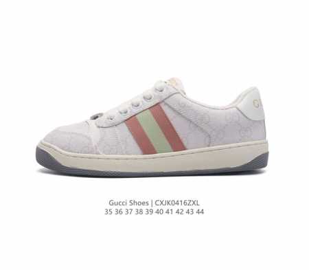 Gucci 古驰 百搭休闲运动板鞋。明星同款 小红书爆款 小白鞋 厚底增高男女士运动鞋 真标 2024Ss新色，经典高奢品牌gucci古驰 复古松糕跟休闲运动鞋 - 点击图像关闭