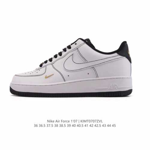 真标 耐克 Nike Air Force 1 '07 Low 空军一号含气垫 小白鞋 低帮百搭厚底增高休闲运动板鞋。柔软、弹性十足的缓震性能和出色的中底设计，横