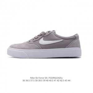 Nike 耐克 男女鞋真标带半码，采用耐磨翻毛皮拼接透气帆布鞋面材质，搭载Eva 双密度泡棉鞋垫耐克Nike Sb Chron Solarsoft 太阳软底系列