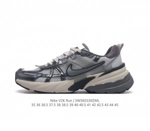 公司级 Nike 耐克 V2K Run 减震防滑 复古低帮跑步鞋 超火复古跑鞋 采用太空革组合呼吸网眼布鞋面材质 搭载正确4层组合底模 嵌入tpu加固稳定模块,