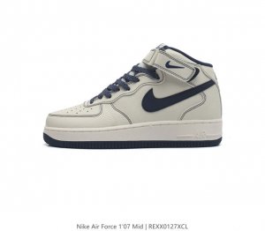 公司级nk Air Force 7 Mid Af1耐克 空军一号 Af1 中帮 魔术贴 厚底增高运动板鞋 原楦头原纸板 打造纯正空军版型 专注外贸渠道 全掌内置