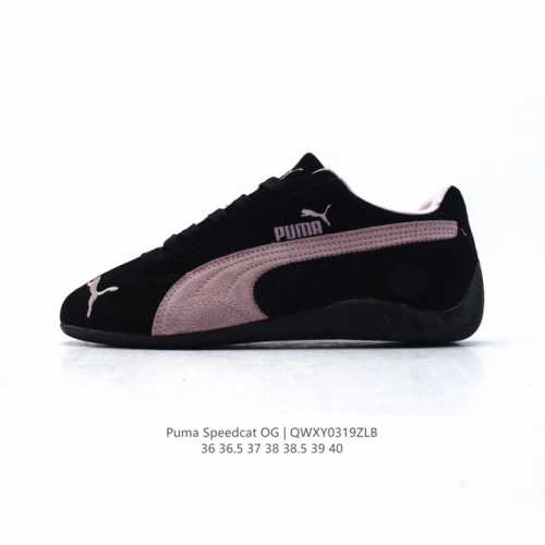 140 puma Speedca Og 彪马极速赛车系列低帮德训风拼接复古百搭休闲运动赛车鞋 鞋款从80、90年代赛车手所穿的防火赛车鞋为原型，鞋身线条模仿了赛