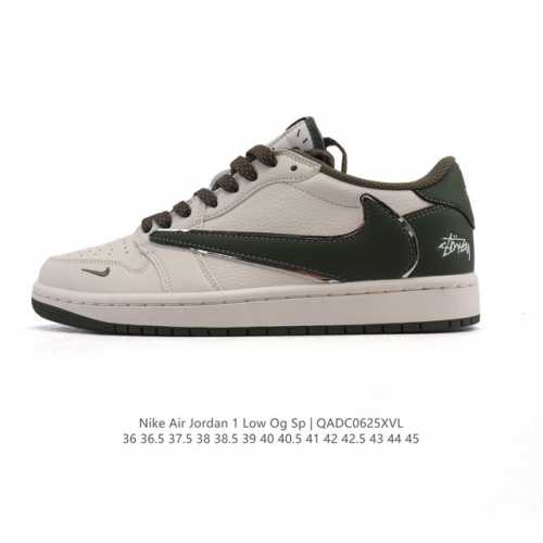 公司级 真标 耐克 Nike Air Jordan 1 Low Og Sp Military Blue Aj1乔1倒勾 2025年新款 蛇年新款 低帮篮球鞋 A