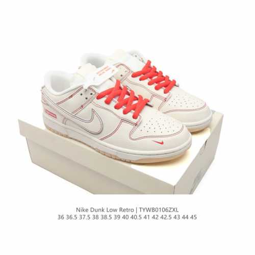真标 耐克 男女鞋 Nike Dunk Low 运动鞋复古板鞋，尽情迈步，彰显个性风采。采用柔软皮革鞋面，经久耐穿，塑就如元年款 Dunk 般的复古质感。全掌型