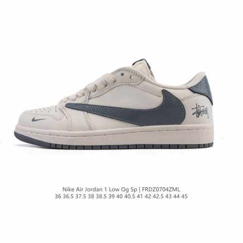 公司级 真标 耐克 Nike Air Jordan 1 Low Og Sp Military Blue Aj1乔1倒勾 2025年新款 蛇年新款 低帮篮球鞋 A
