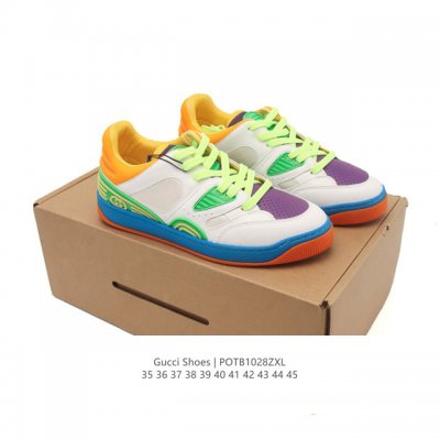 特价原价430元 Gucci 25新款板鞋男女运动鞋德训鞋春季轻便系带透气情侣鞋休闲软底小白鞋透气蕾丝皮革拼接休闲德训 低帮 时尚板鞋，德训鞋的版型大家都知道