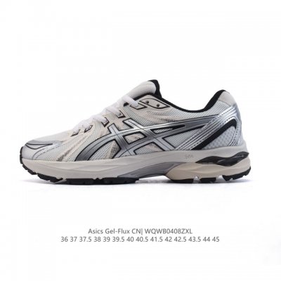 Asics 亚瑟士 男女跑鞋Gel-Flux Cn透气缓震跑步鞋舒适运动鞋 舒适 皮革 低帮 休闲跑步鞋 Gel-Flux Cn跑鞋：缓震回弹，跑步也能变成享受