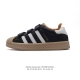 童鞋 阿迪达斯 儿童运动鞋 Adidas Superstar 三叶草经典贝壳头魔术贴休闲板鞋潮流男女童运动鞋 儿童复古百搭板鞋，鞋面皮革材质 标志性的贝壳鞋头，