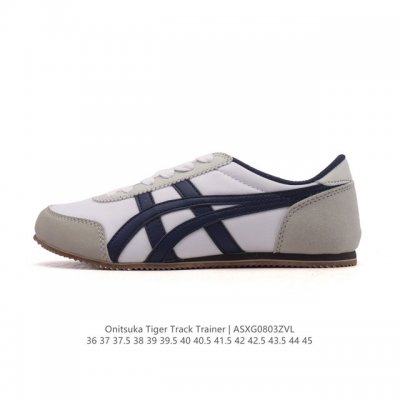 新品 Onitsuka Tiger 鬼塚虎 Track Trainer 中性款休闲运动鞋,经典男女款轻便舒适休闲鞋子。经典外形设计,采用拼接鞋面,结合改良的鞋底