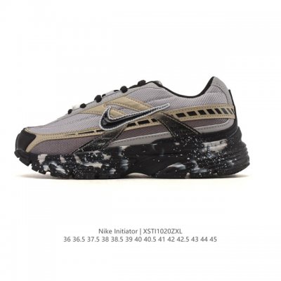Ins爆火全新韩系古着风，回味经典 Nike 耐克Initiator Running创始者系列复古厚底增高老爹休闲运动舒适跑鞋。 货号：394055 尺码: 3