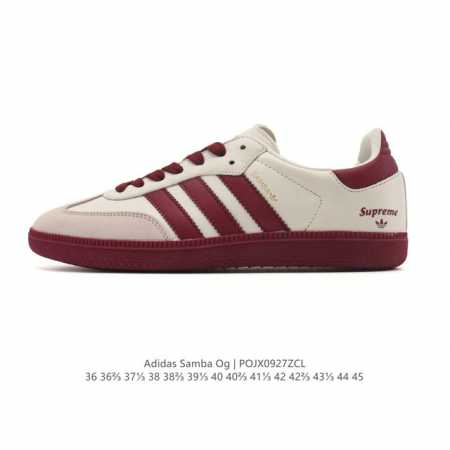 阿迪达斯 德训鞋 Adidas Originals Samba Og Shoes 经典运动鞋小白鞋 T头鞋 男女士板鞋 彰显休闲摩登风情的时尚经典鞋。它诞生于5 - 点击图像关闭