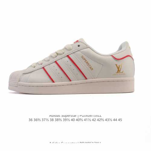 公司级 真标 阿迪达斯 Adidas Superstar 2025年新款鞋子 蛇年新款经典贝壳头系列 新款休闲板鞋潮流男女士运动鞋。鞋面柔软皮革拼接材质 标志性