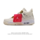 真标 耐克 Nike Air Jordan 4 Retro Og迈克尔 乔丹aj4代乔4 中帮复古休闲运动文化篮球鞋。秉承轻量化的速度型篮球鞋设计思想完成设计，